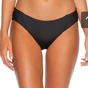 NWOT Black ribbed bikini bottoms